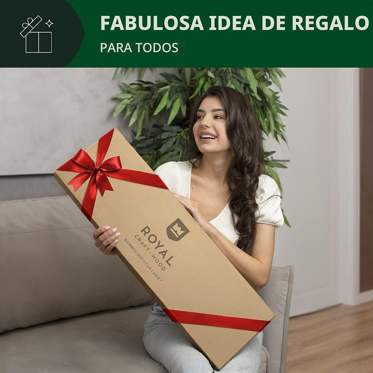 ROYAL CRAFT WOOD Bandeja de bañera plegable de alta calidad, bandej...