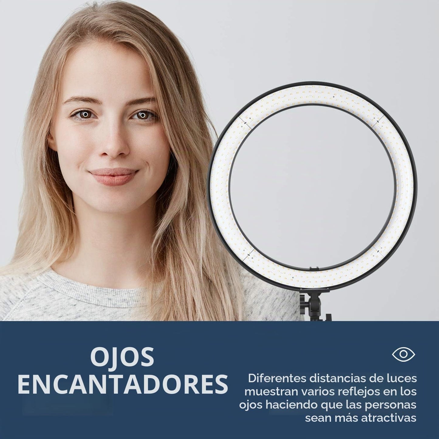 NEEWER - Kit de luz en forma de anillo LED de 20 pulgadas con sopor...