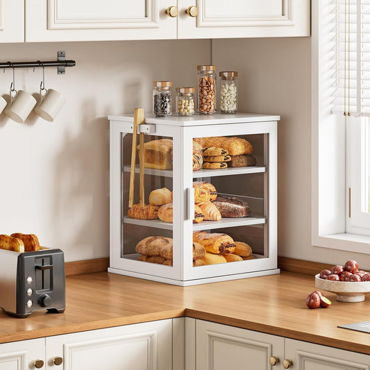 WOWLIVE Panera para encimera de cocina, contenedor grande de almace...