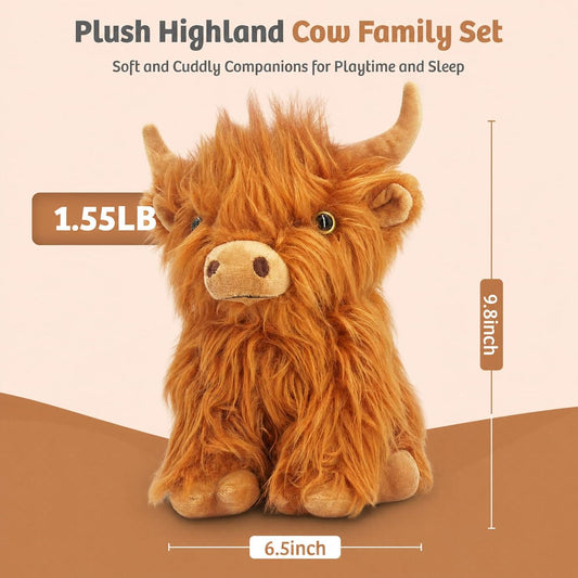 Marysun Juguete de peluche de vaca de las tierras altas para microo...