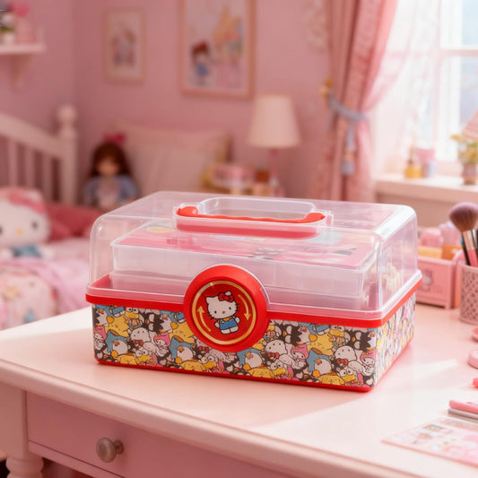 Hello Kitty - Estuche organizador de maquillaje con cosméticos, a p...