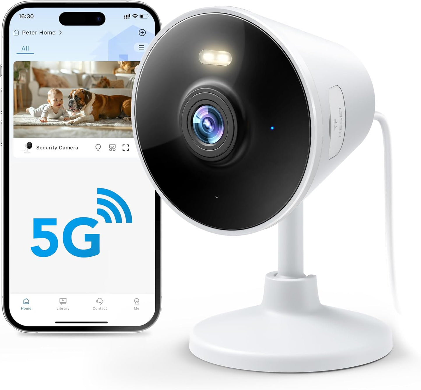 Rocktone cámara de seguridad 5G y 2.4G para interior\/exterior del...
