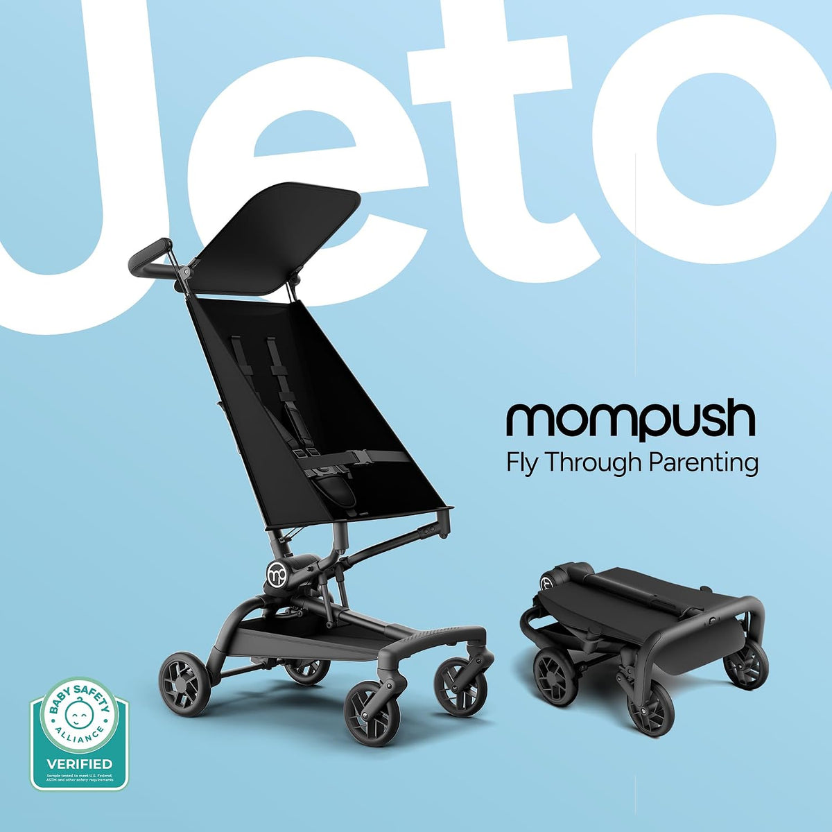 Mompush Jeto - Cochecito de viaje ligero \u2013 9.8 libras ultracom...