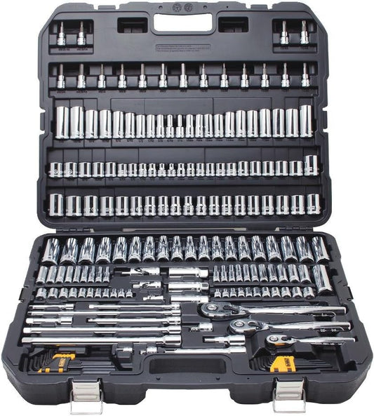 DEWALT Juego de herramientas mecánicas, 192 piezas con juego de lla...