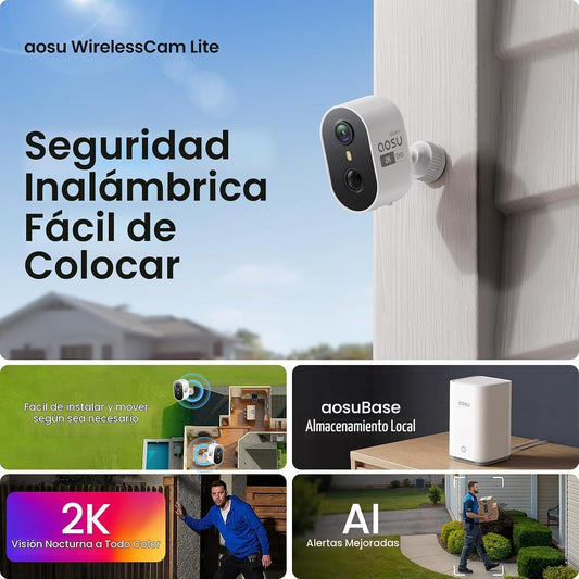aosu Cámaras de seguridad sistema inalámbrico para el hogar al aire...