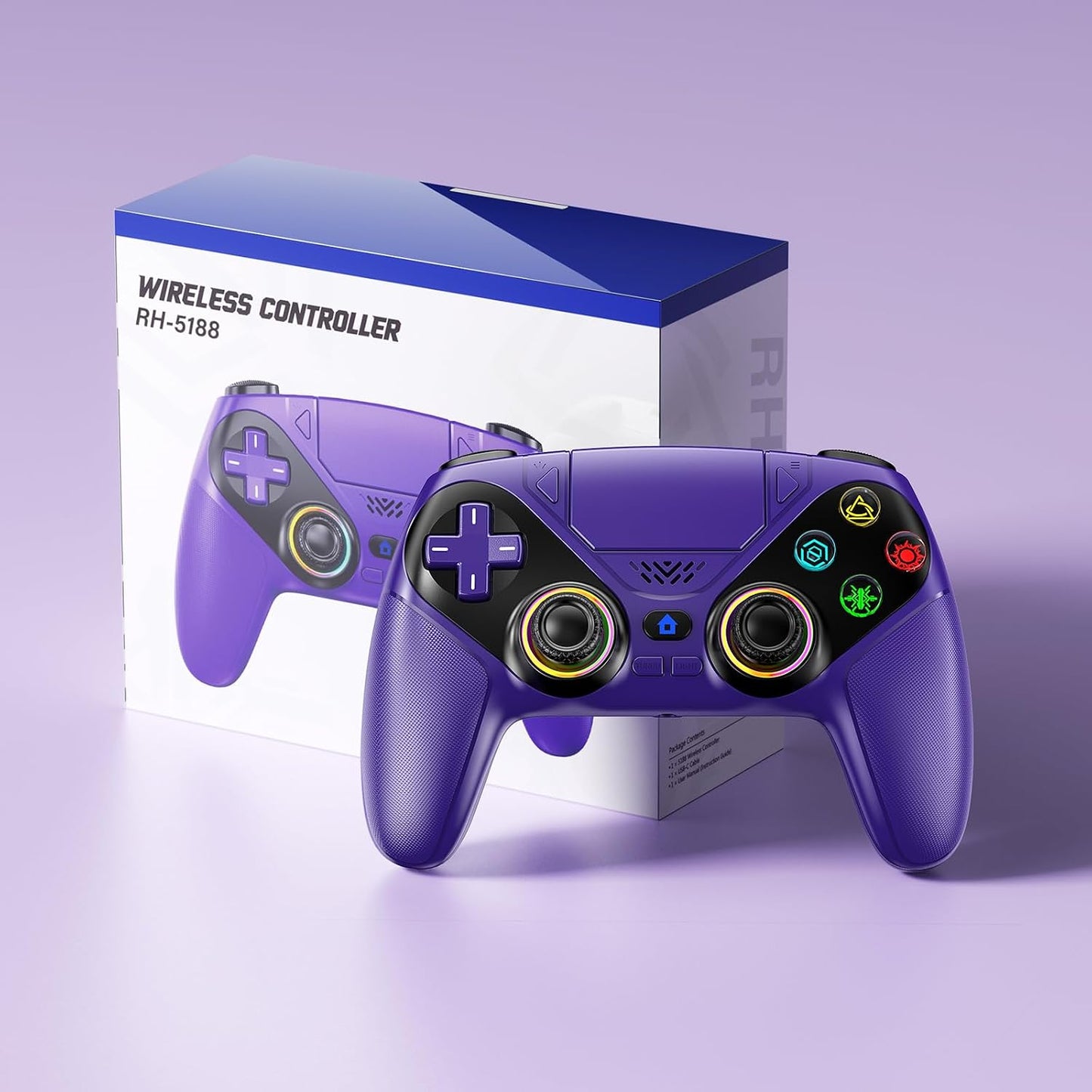 LENISUOLE Controlador inalámbrico para PS5\/PlayStation 5 y PC, mor...