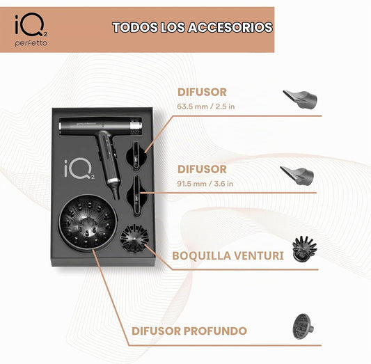 GA.MA Italy - Secador de pelo profesional iQ2 Perfetto, 110,000 RPM...