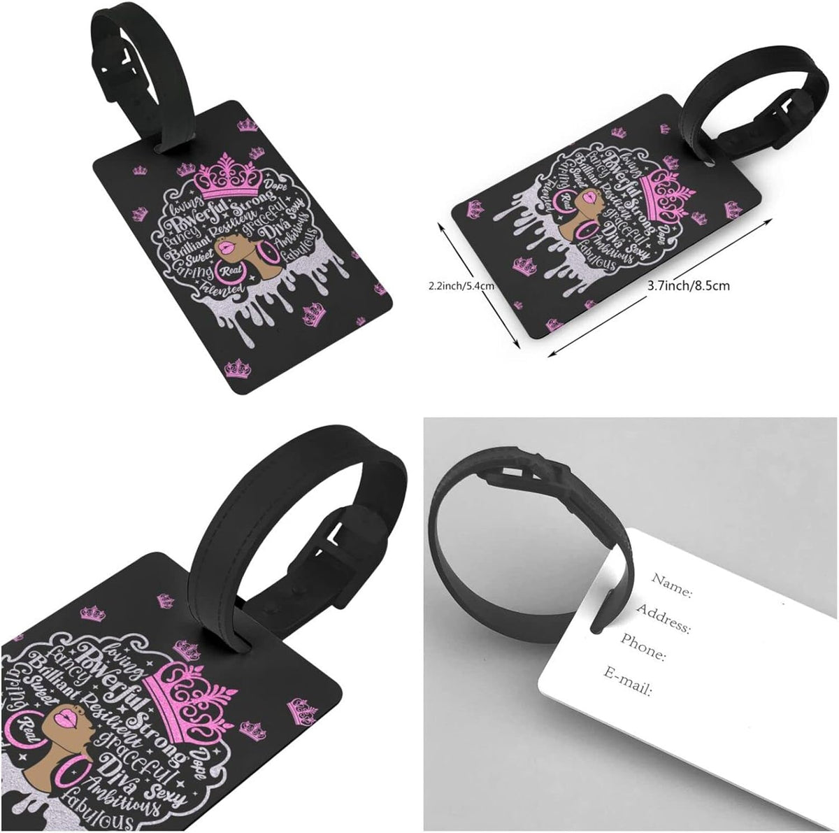 Hepmant Protector de maleta de viaje para mujer afroamericana, elás...