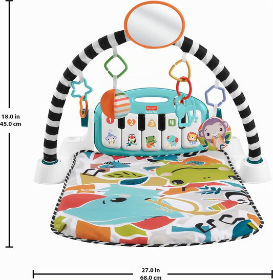 Fisher-Price Alfombra de juego para bebés Glow and Grow Kick &...