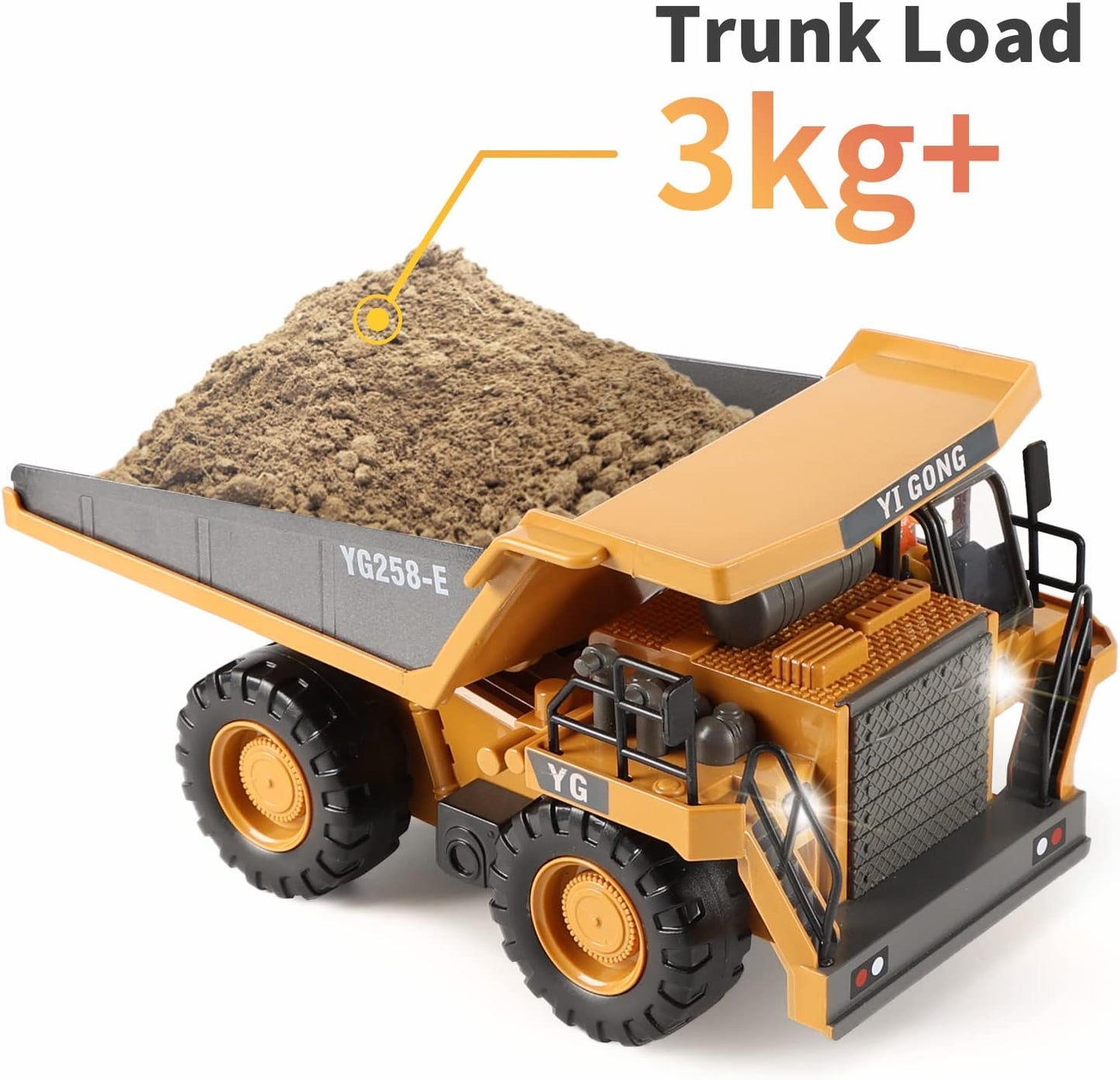 DDAI Camión volquete de construcción a control remoto - Juguetes de...