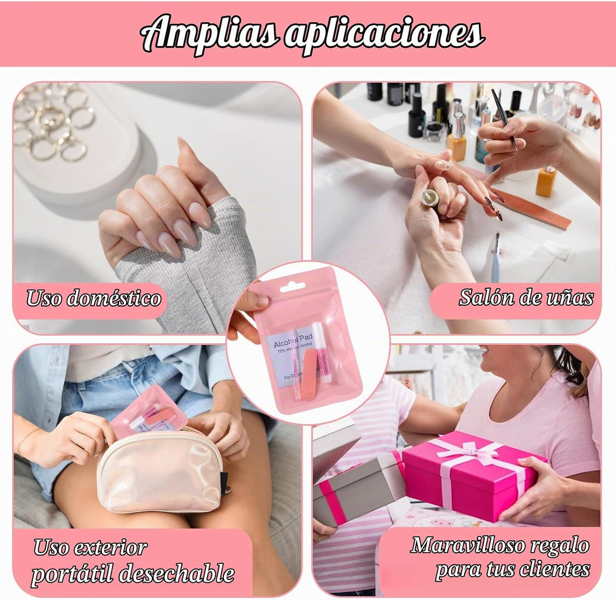 Kit de 120 herramientas de uñas a presión para empresas, kit desech...