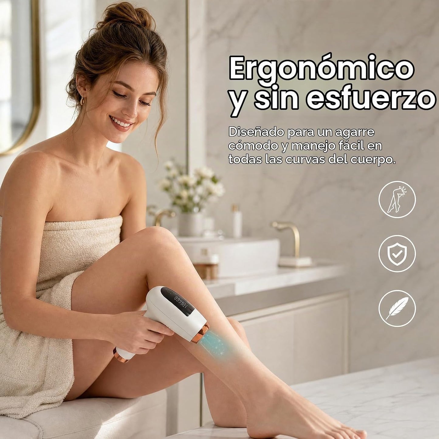 Dispositivo de depilación láser IPL, depilación en casa para mujere...