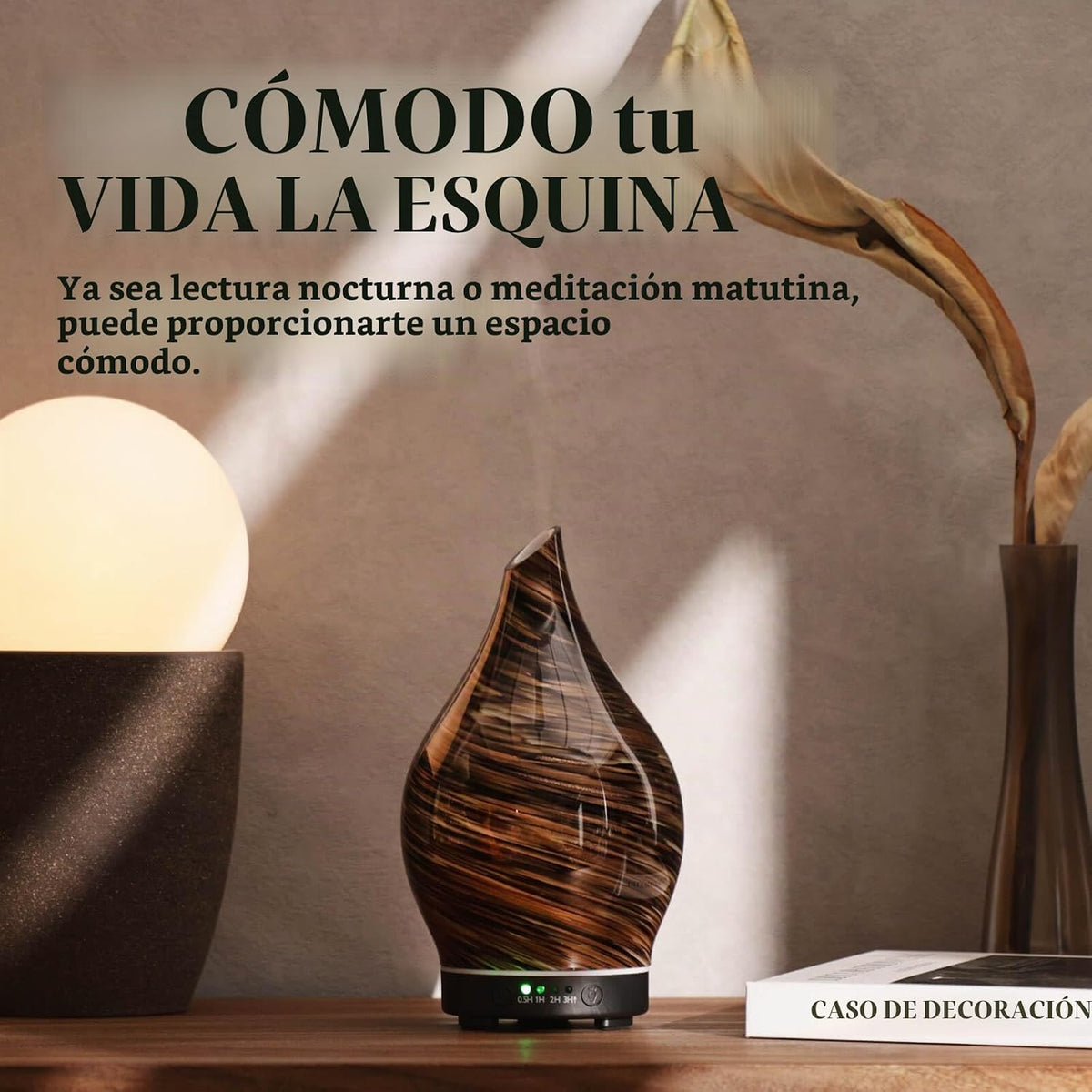 Porseme Difusor de Aceite Esencial de 150ml, Vidrio, Cambia de Colo...