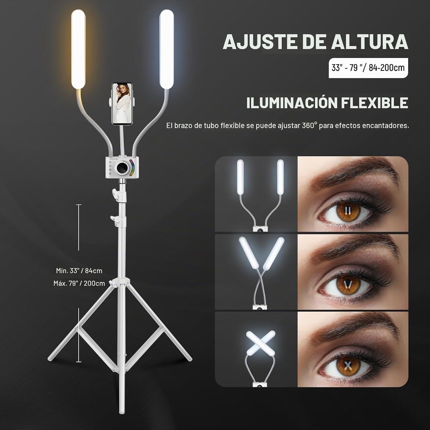 Kit de luz estética RGB NEEWER actualizado con control de aplicació...