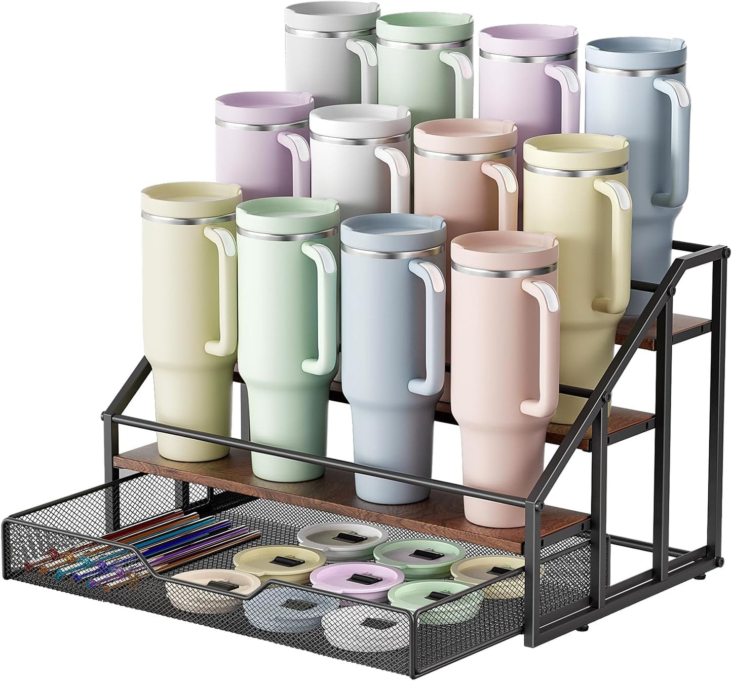MOJOHAND Stanley - Soporte para tazas de 4 niveles, organizador de...