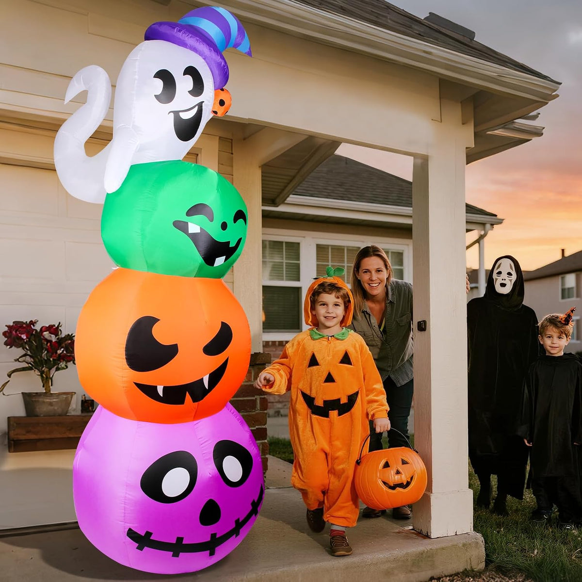 LOYO Decoraciones inflables de Halloween para exteriores, fantasmas...
