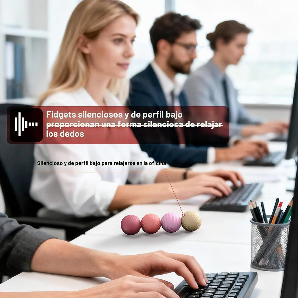 Bomeiyi Bolas magnéticas de silicona para adultos y adolescentes, j...