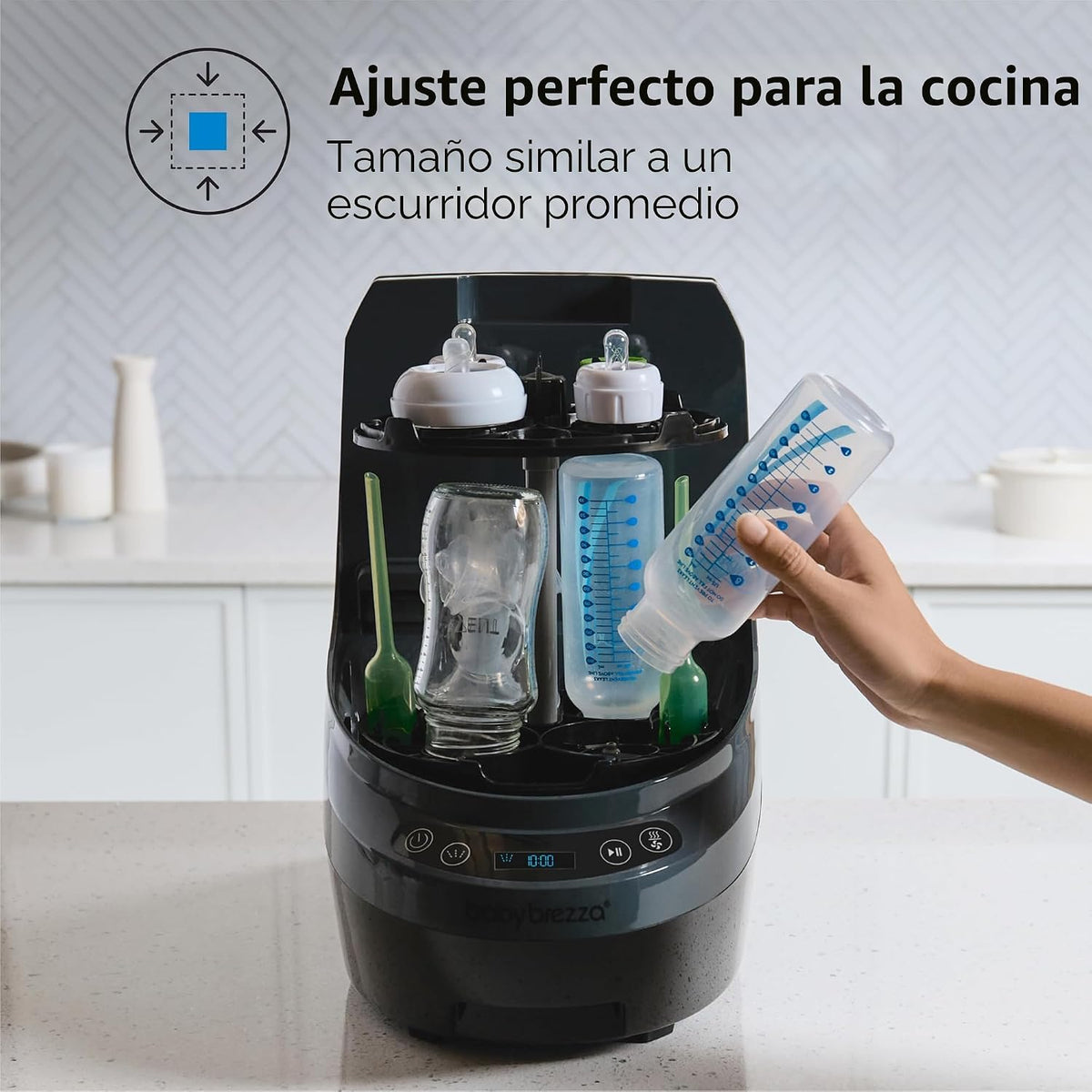 Baby Brezza Lavadora de biberones Pro - Mejor limpieza clínicamente...