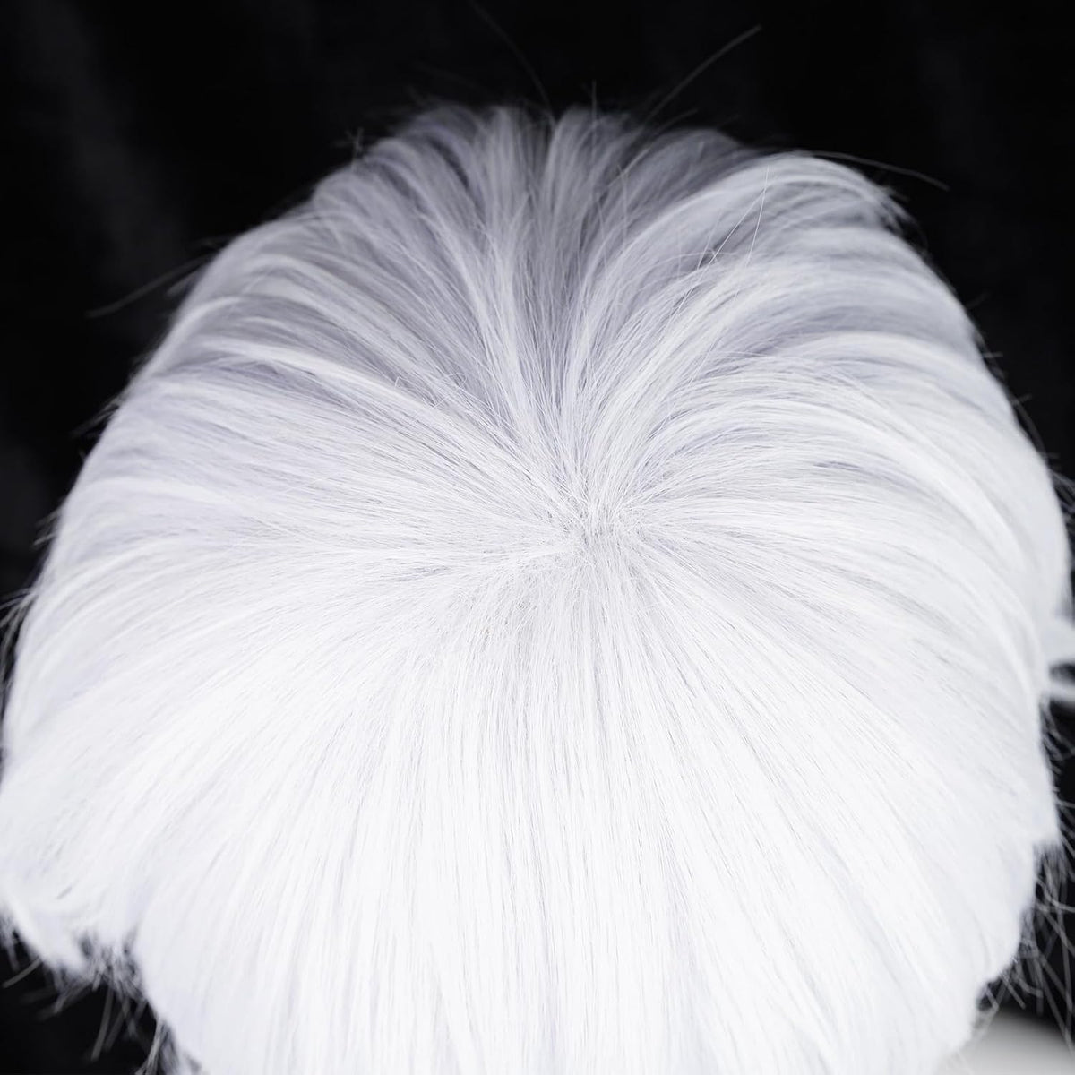 Alacos - Peluca corta de cosplay de anime plateado para hombre | Si...