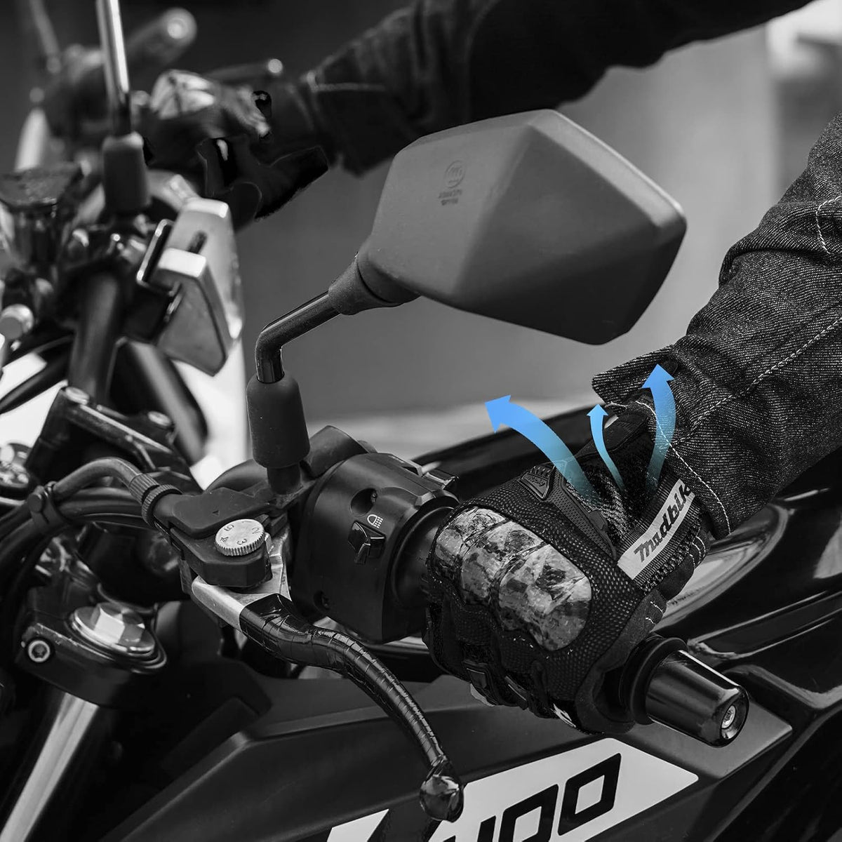 MADBIKE - Guantes de motocicleta con pantalla táctil para motocross...