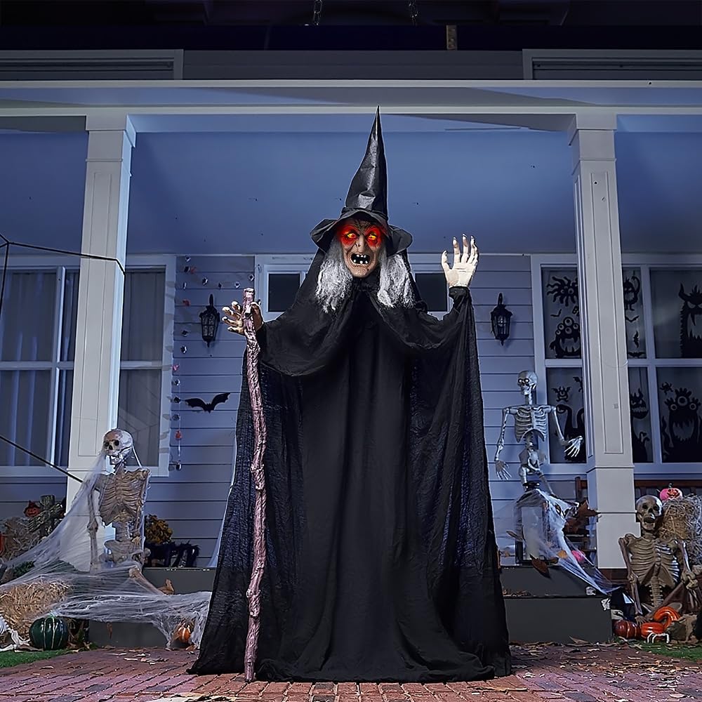 JOYIN Decoración de Halloween para exteriores de 72 pulgadas, bruja...