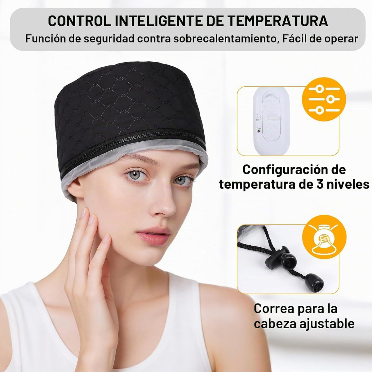 Tapa de vapor para el cabello para acondicionamiento profundo, tapa...