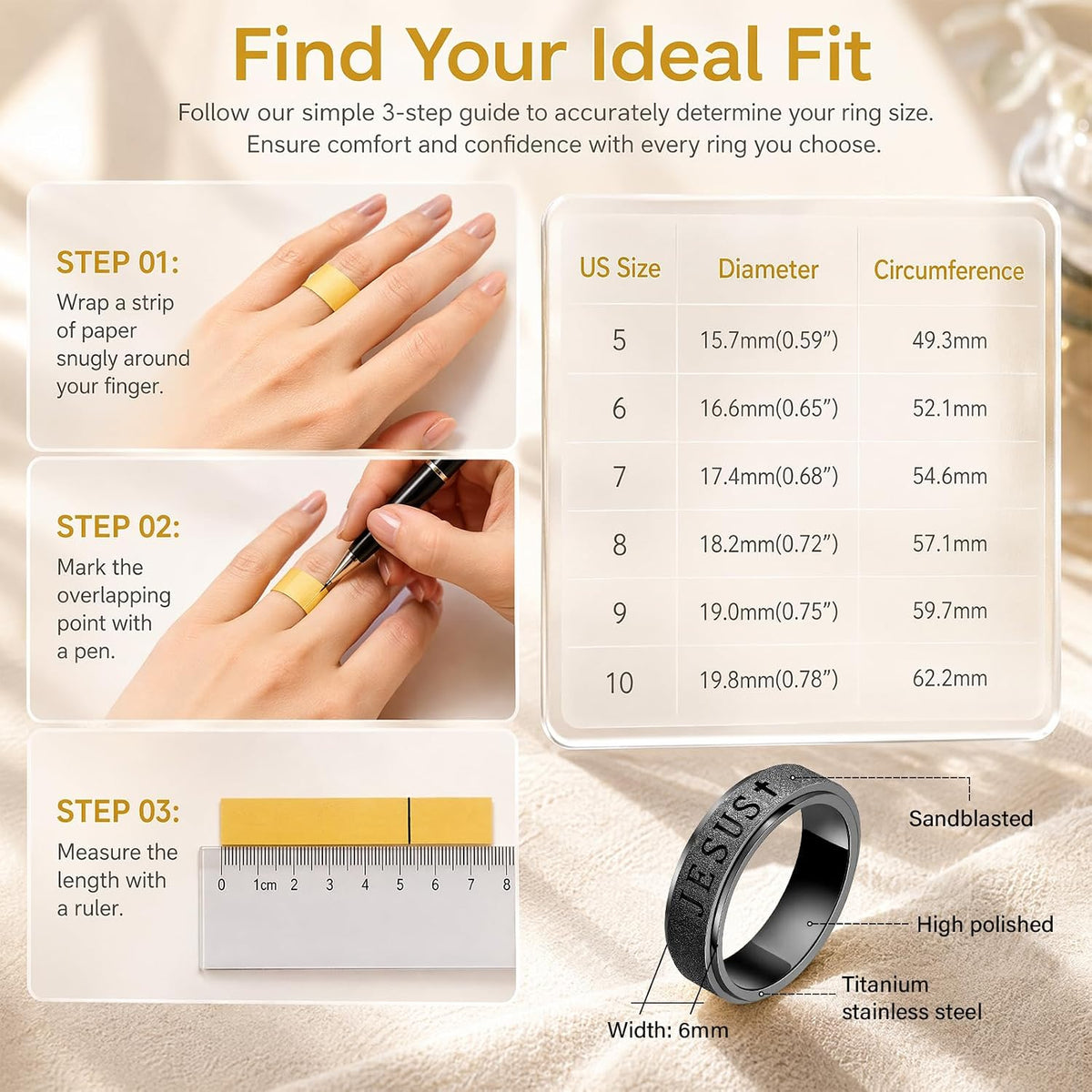 Anillo de ansiedad giratorio para mujeres: juguetes para jugar con...
