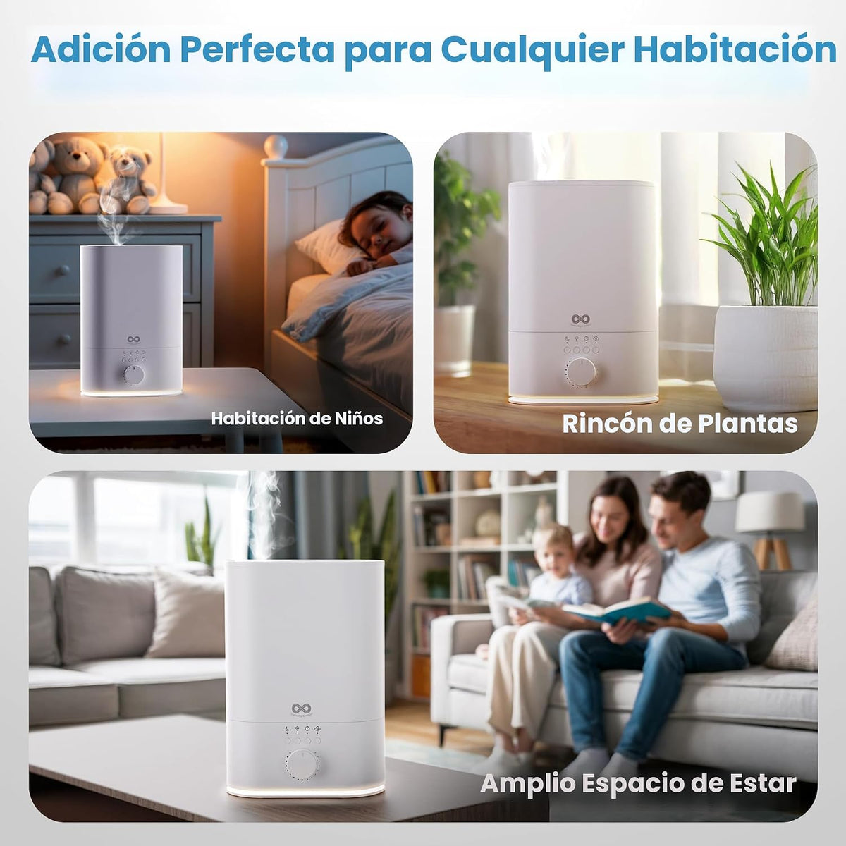 Everlasting Comfort Humidificador grande de 6L para dormitorio, 28...