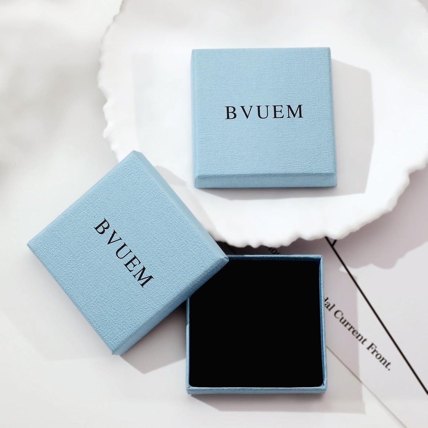 Bvuem Aretes Colgantes Chapados en Oro de 14K\/Plata de Ley, Joyerí...