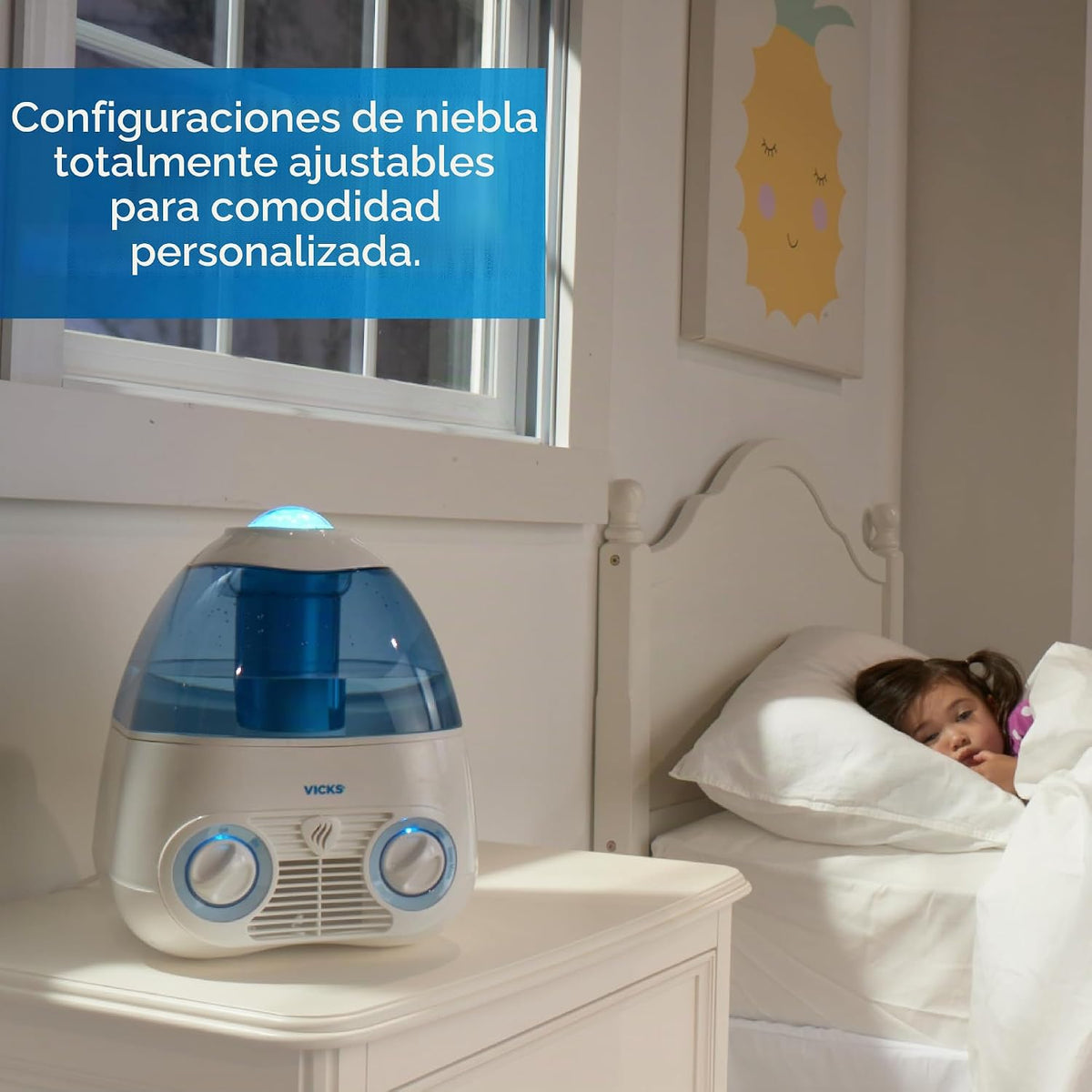 Vicks Humidificador de niebla fría filtrada Starry Night, habitacio...