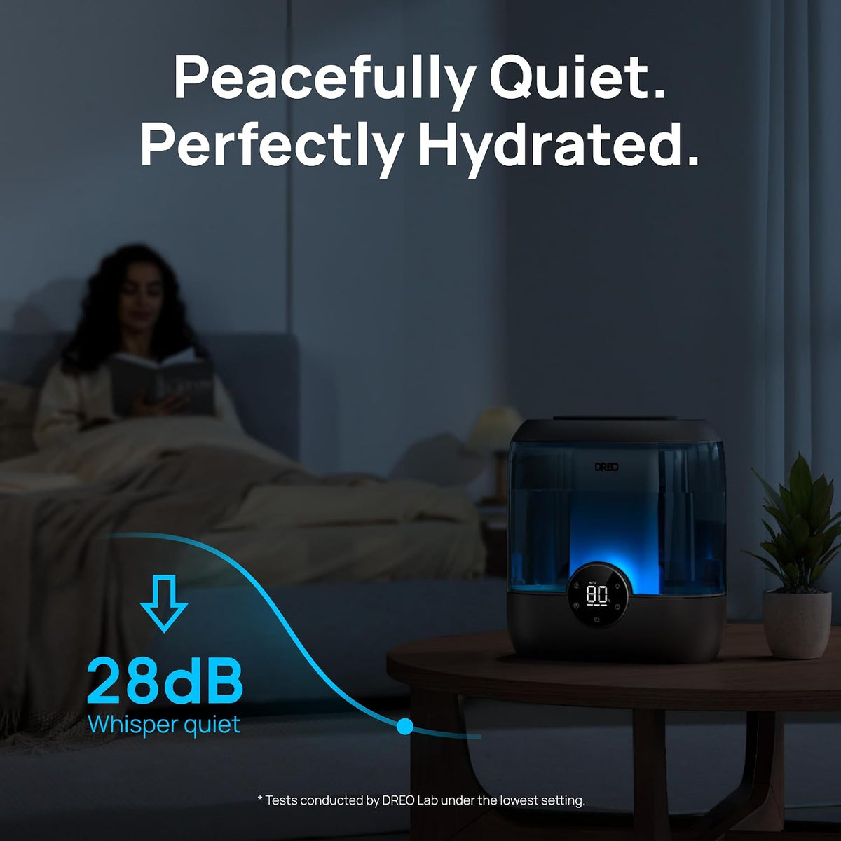 Dreo Humidificadores de llenado superior de 6 L para dormitorio, ti...