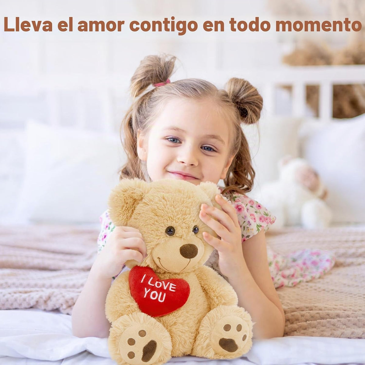 MaoGoLan Osito de Peluche Pequeño con Corazón Rojo, 12" Te Amo...