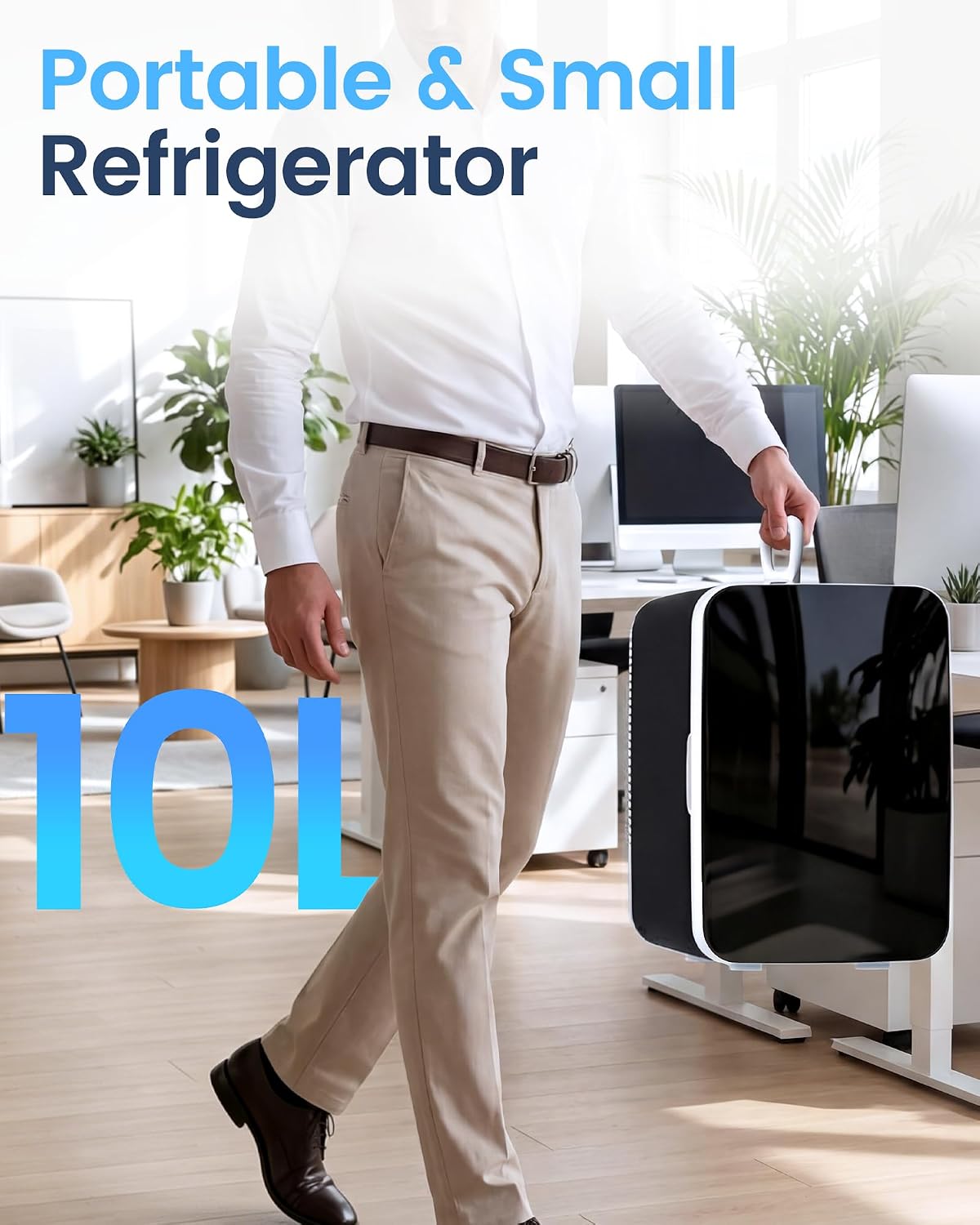 Electactic Mini refrigerador portátil de 10L, refrigerador compacto...