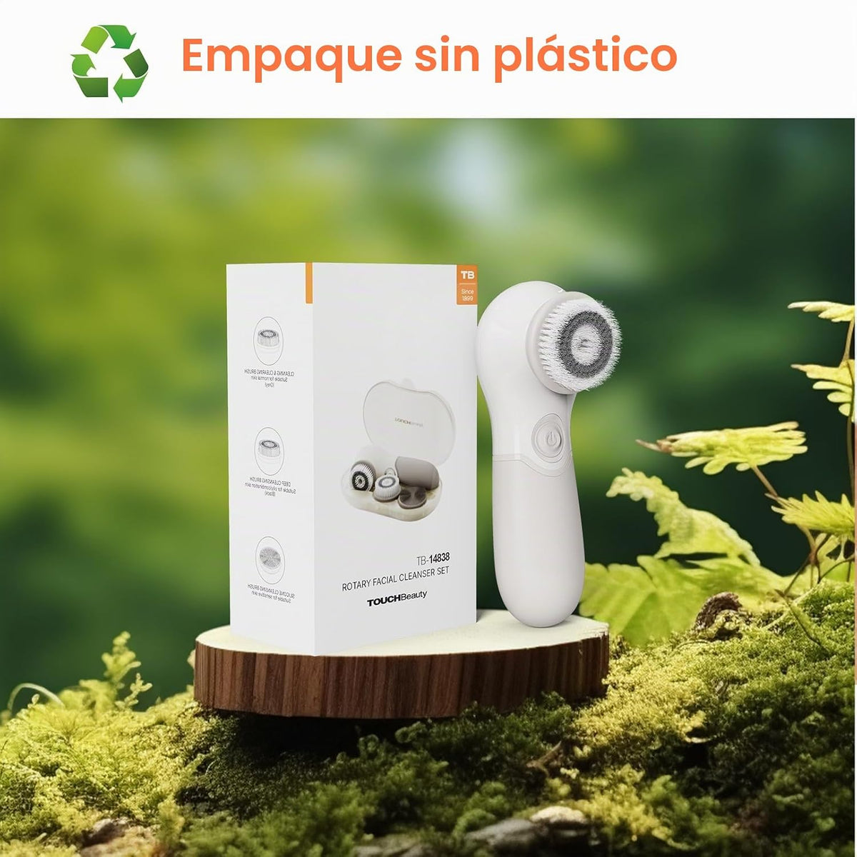 Exfoliador facial con 3 cabezales de cepillo y 2 velocidades - Limp...