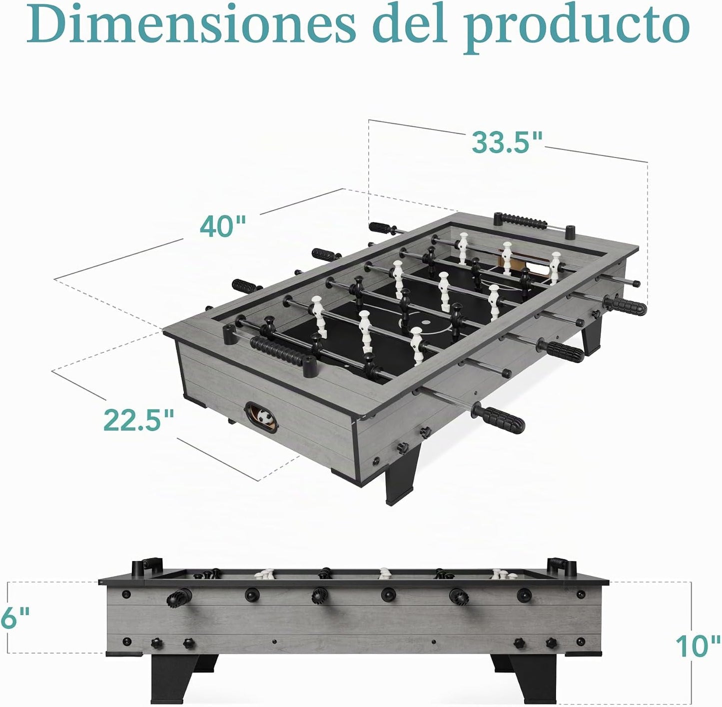 Best Choice Products - Mesa de futbolín de mesa de 40 pulgadas, mes...