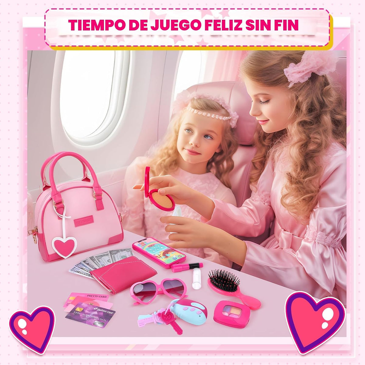 INNOCHEER Bolso para niñas pequeñas, bolso de juguete para niños co...