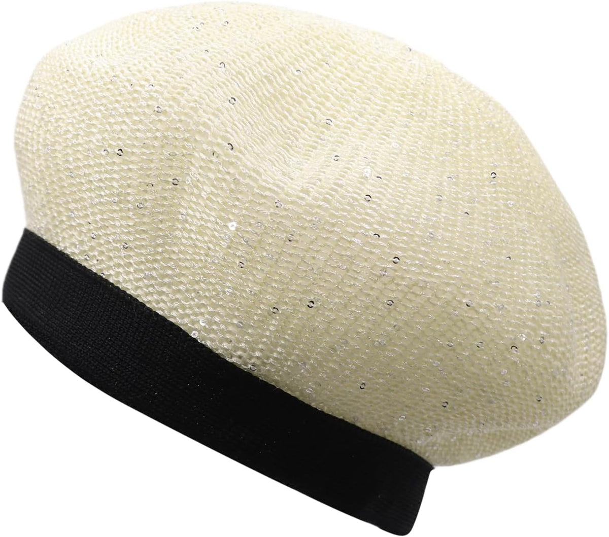 MOSSTYUS Boina ligera de encaje para mujer, diseño floral, transpir...