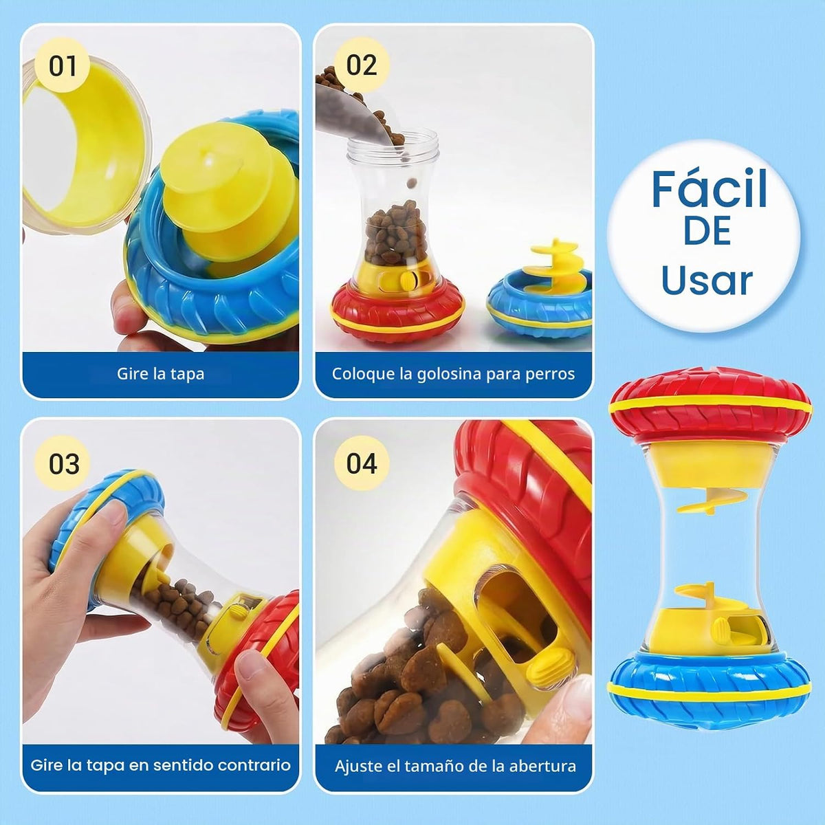 BoYoYo Juguetes interactivos para perros, rompecabezas para perros,...