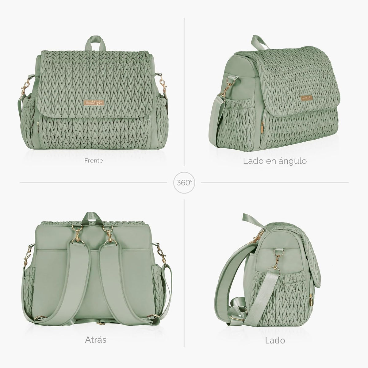 Hannah & Sophia Belle - Mochila y bolsa convertible para pañale...