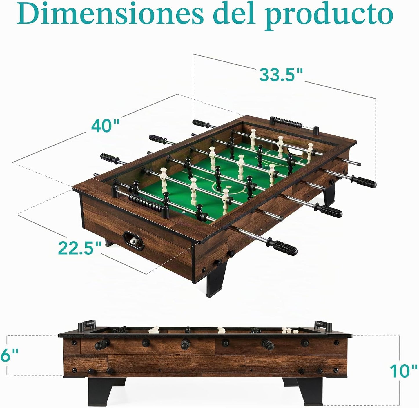 Best Choice Products - Mesa de futbolín de mesa de 40 pulgadas, mes...