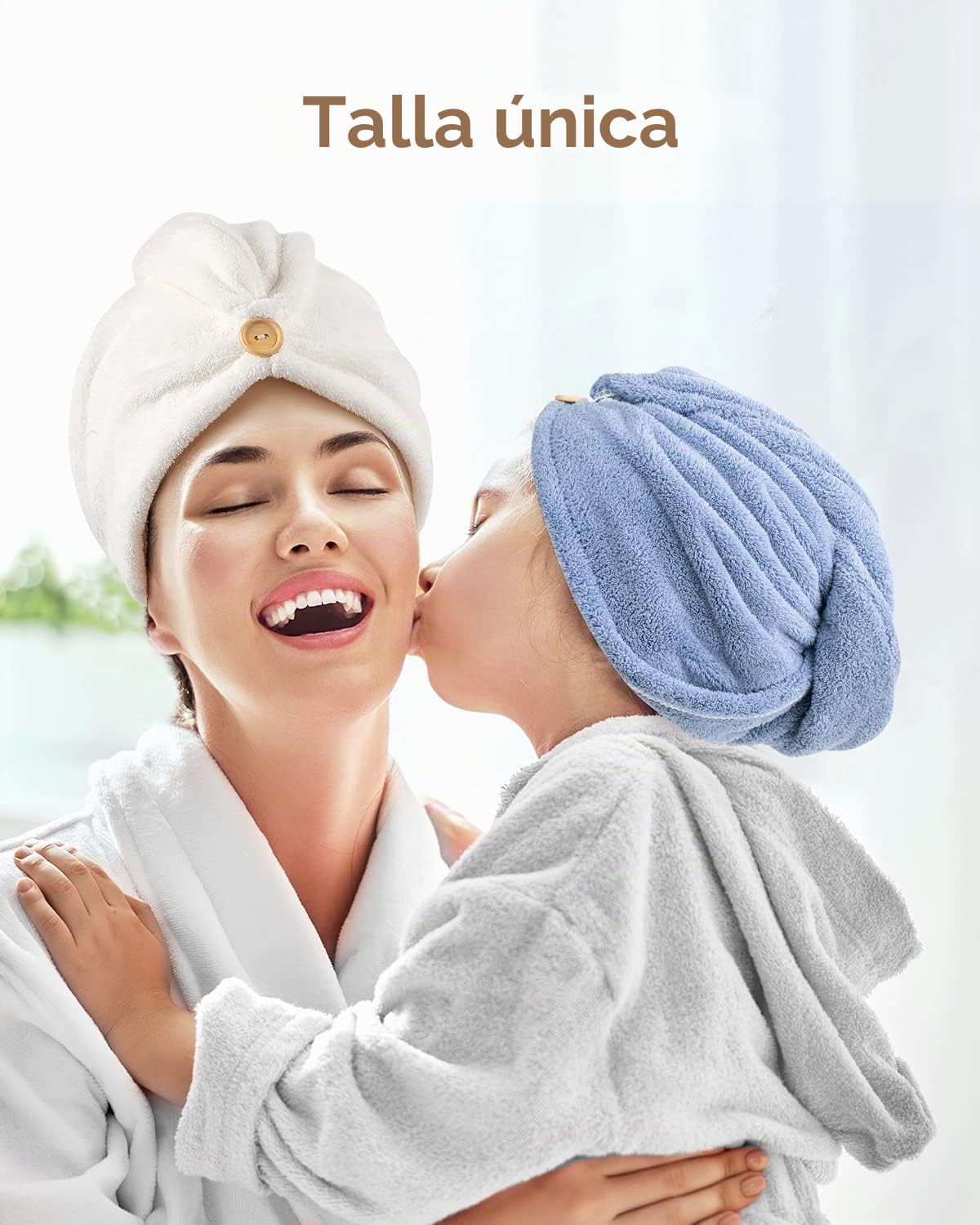 YFONG Paquete de 3 toallas de microfibra para envolver el cabello p...