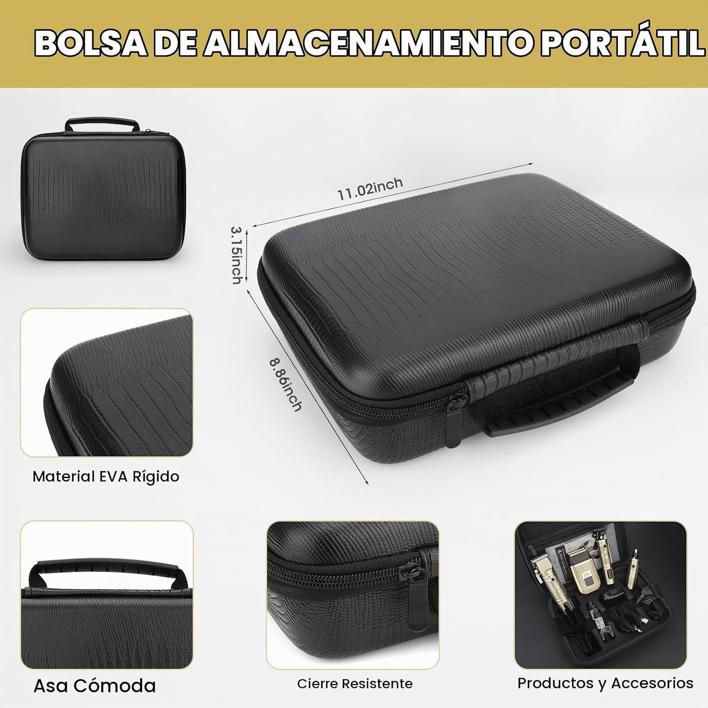 QREEYX Cortadora de pelo profesional para hombres, recortadora de b...