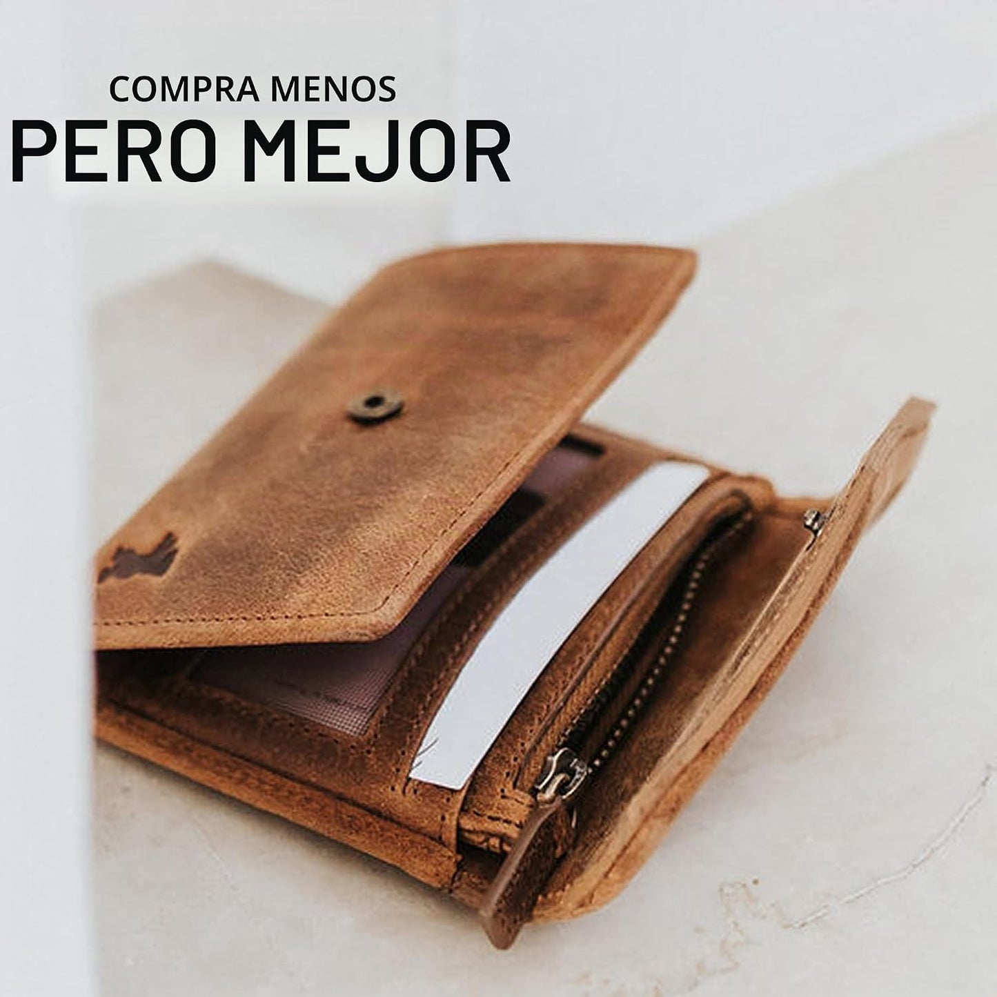 BERLINER BAGS Cartera Pequeña Mujer Katy de Piel Verdadera, Caja Re...