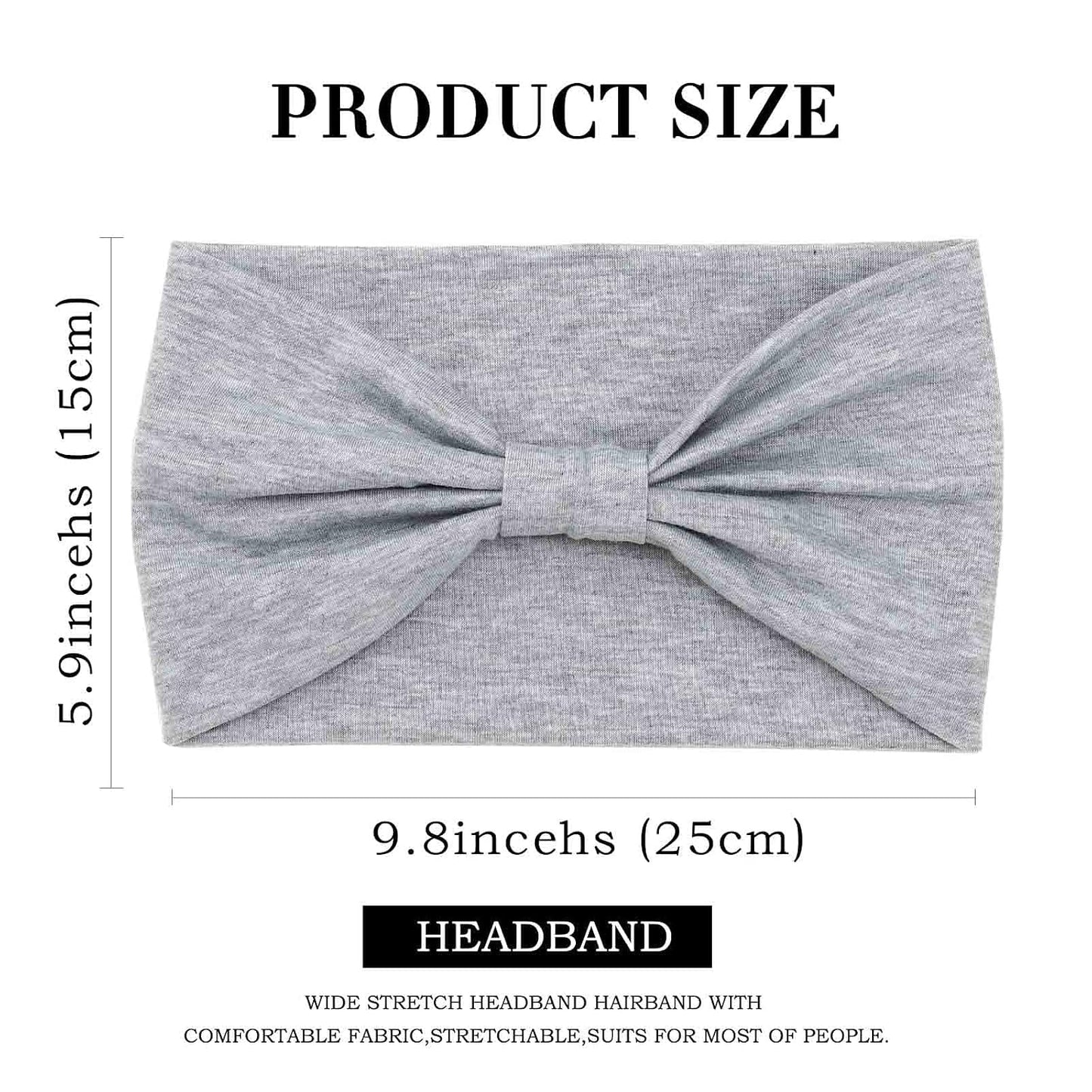 Acenail Diademas anchas para mujer, turbante anudadas, elásticas an...