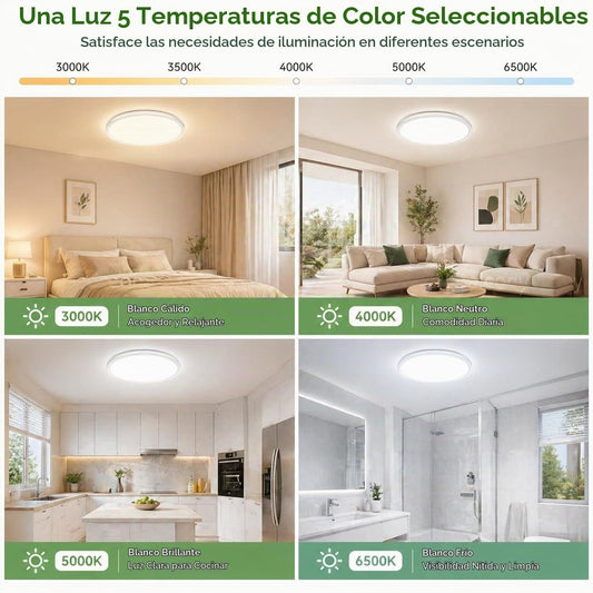 zemty - Paquete de 6 luces led de techo empotradas de 12 pulgadas,...