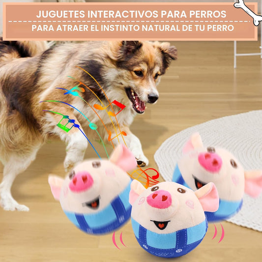 BABORUI Juguetes Interactivos para Perros Cerdo, Juguetes Saltarine...