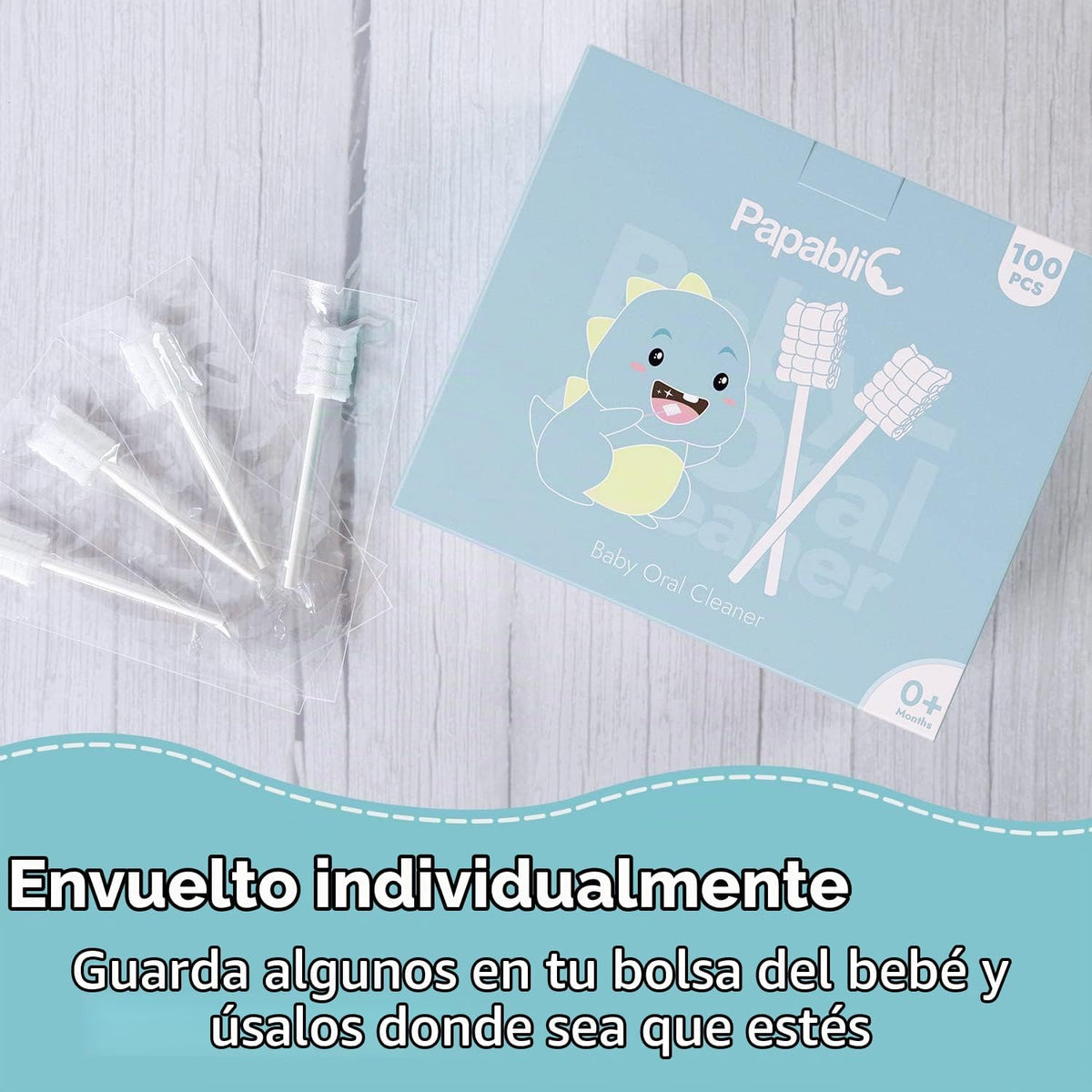Papablic Limpiador de lengua de bebé para boca bucal infantil, dese...