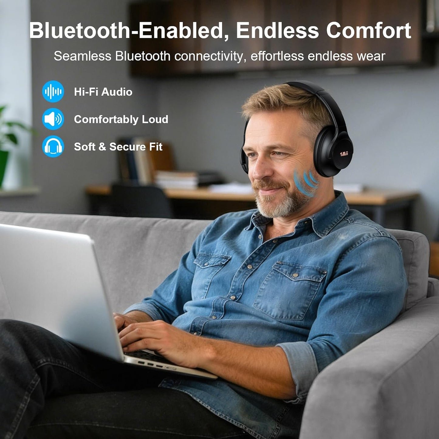 1Mii ClearLinkTV H3 - Auriculares inalámbricos para ver televisión...