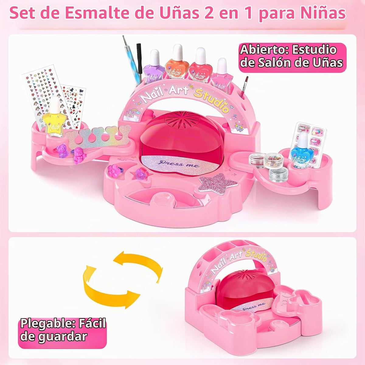 Set de Esmalte de Uñas Shemira para Niñas de 7 a 12 Años, Juguetes...