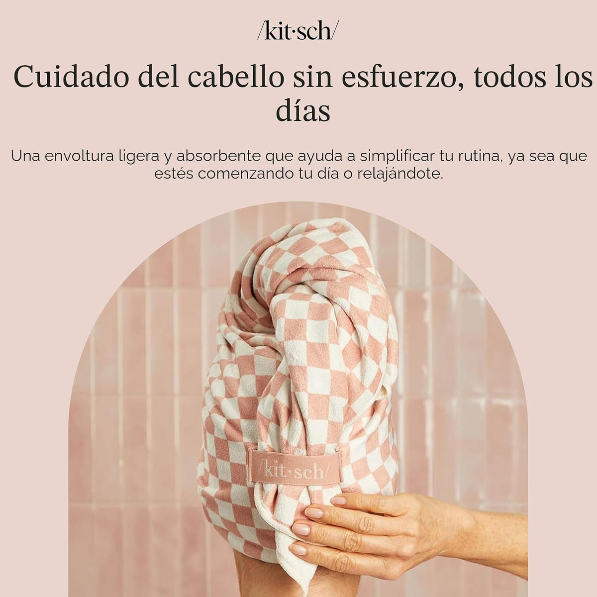 Kitsch Toalla de pelo de microfibra XL para mujer | Toallas de micr...